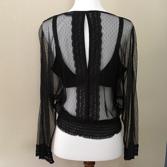 Zara Tops - Zara black lace blouse size M